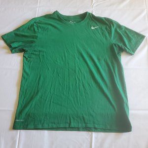 Nike Mens Short Sleeve T-Shirt Size XL Green Top Christmas Adult Cotton Tee